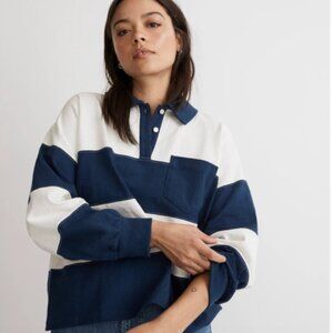 Madewell Striped Rugby Polo Shirt Size Small NWT